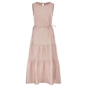 Peserico Women Sleeveless Midi Dress In Stretch Cotton